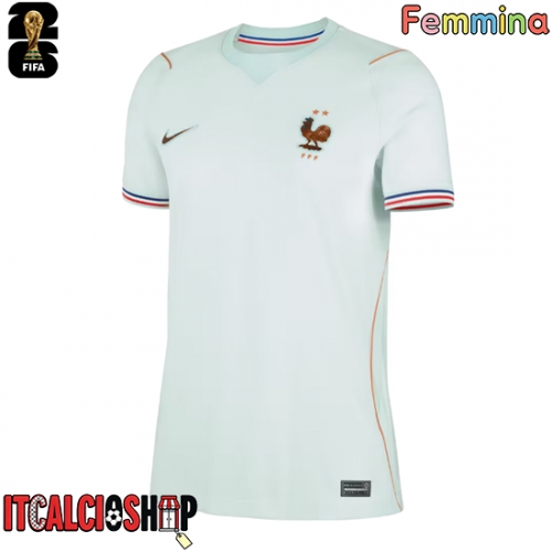 Francia Seconda Maglia Femmina Mondiali 2026 Manica Corta